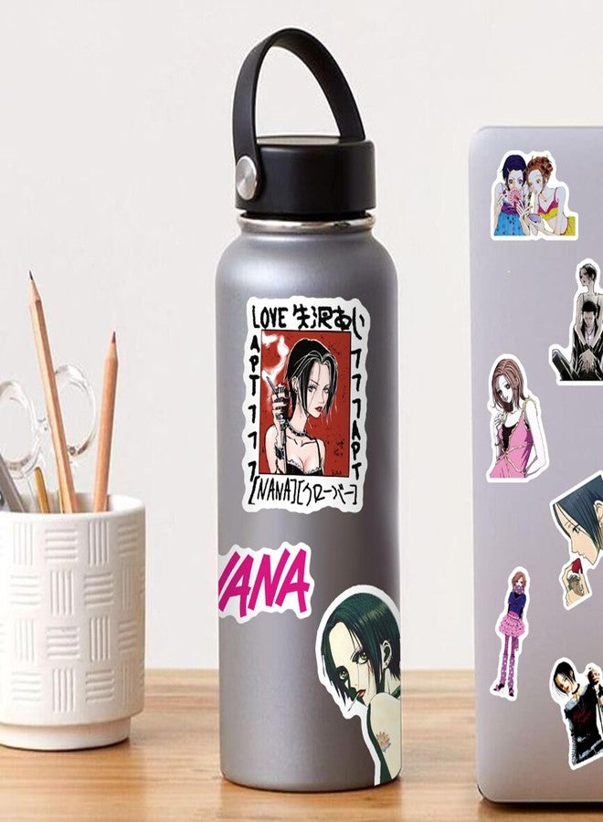 Cannity 50PCS Nana Stickres for Kids Teens Anime Stickers for Water Bottles Laptop Luggage Waterproof Vinyl Decals Reward Stickers(White) - Image 5